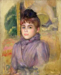 Woman in Blue with Bonnet